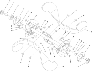 Rotor Drive Assembly Diagram and Parts List for 38473 409130000 - 999999999 Toro Snow Blower