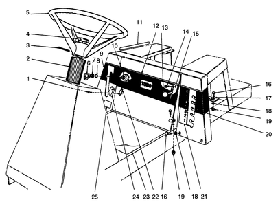 Steering Wheel, Switches & Decals Diagram and Parts List for 56190 2000001 - 2999999 Toro Lawn Tractor