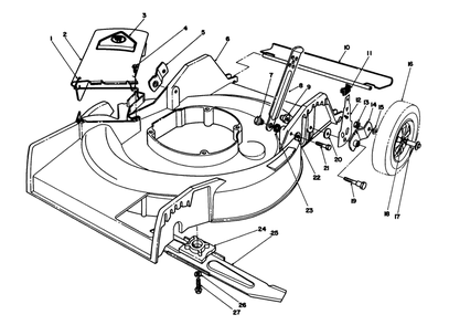 Housing Assembly Diagram and Parts List for 16401 39000001 - 39999999 Toro Lawn Mower