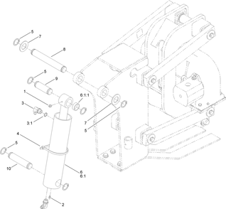 Plow Cylinder Assembly Diagram and Parts List for 25402 400000000 - 999999999 Toro Lawn Tractor Accessories