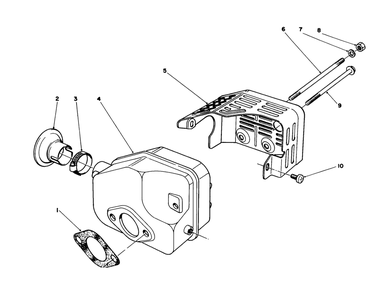 Muffler Assembly (Model No. 47pn2-6) Diagram and Parts List for 20917B 39000001 - 39999999 Toro Lawn Mower