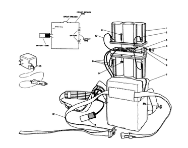 Battery Pack Assembly Diagram and Parts List for 51790 1000001 - 1999999 Toro Leaf Blower / Vacuum