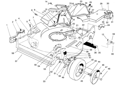 Housing Assembly Diagram and Parts List for 22038 8900001 - 8999999 Toro Lawn Tractor Accessories