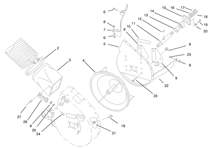 Parking Brake System Assembly Diagram and Parts List for 74173 (990001-999999)(1999) Toro Lawn Mower