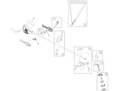 Revolution 60v String Trimmer Assembly Diagram and Parts List for 66210T 323000001 - 323999999 Toro Trimmer