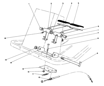 Part Location Diagram of 93-8743 Toro PAD-TURN, LEFT