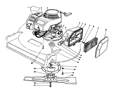 Engine Assembly Diagram and Parts List for 22036 1000001 - 1999999 Toro Lawn Mower