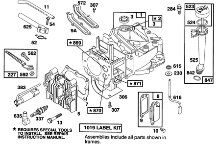 Engine Briggs & Stratton Model 127702-0115-01 Diagram and Parts List for 20903B 4900001 - 4999999 Toro Lawn Mower