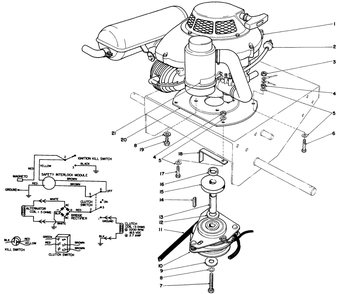 Engine Assembly Diagram and Parts List for 30113 5000001 - 5999999 Toro Lawn Tractor Accessories