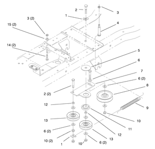 Hydro Drive Components Diagram and Parts List for 72064 8900600 - 8999999 Toro Lawn Tractor