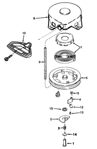 Rewind Starter No. 590604 Diagram and Parts List for 38052 8000001 - 8999999 Toro Snow Blower