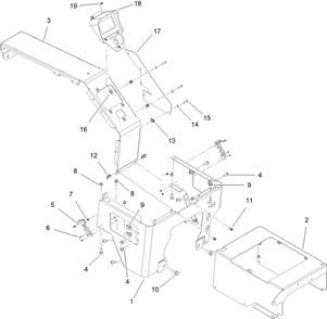 Center Console And Seat Support Assembly Diagram and Parts List for 25530T 323000000 - 999999999 Toro Lawn Tractor Accessories