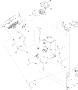 Hydraulic Tank Hose Plumbing Assembly Diagram and Parts List for 23898 400000000 - 999999999 Toro Lawn Tractor Accessories