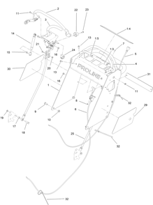 Operator Control Assembly Diagram and Parts List for 44454 406643229-407999999 Toro Lawn Mower