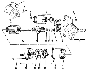 Starting System Diagram and Parts List for 72102 6900001 - 6999999 Toro Lawn Tractor