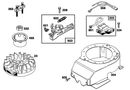 Engine Briggs & Stratton Model 122702-3171-01 Diagram and Parts List for 20216 1000001 - 1999999 Toro Lawn Mower
