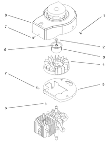Engine Assembly Diagram and Parts List for 20710 7000001 - 7999999 Toro Lawn Mower