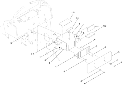 Thigh Support Assembly Diagram and Parts List for 22318 405710000 - 409342968 Toro Lawn Tractor Accessories
