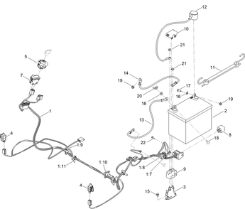 Electrical Assembly Diagram and Parts List for 77507 400000000 - 415499999 Toro Lawn Tractor