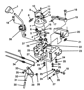 Traction Linkage Assembly Diagram and Parts List for 38520 8000001 - 8999999 Toro Snow Blower