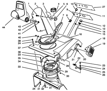 Upper Shroud Assembly Diagram and Parts List for 38190 69000001 - 69999999 Toro Snow Blower