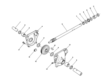 28" Auger Gearcase Assembly No. 66-8021 Diagram and Parts List for 38570 0000001 - 0999999 Toro Snow Blower