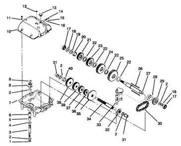Peerless Transmission Model No. 700-039 Diagram and Parts List for 30180 490001 - 490730 Toro Lawn Tractor Accessories