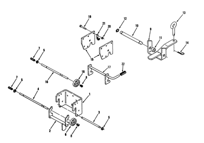 Hitches Diagram and Parts List for 73520 39000001 - 39999999 Toro Lawn Tractor