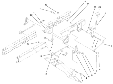 Height Of Cut Components Diagram and Parts List for 71198 9900001 - 9999999 Toro Lawn Tractor