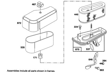 Engine Briggs & Stratton Model 286707-0453-01 Diagram and Parts List for 71202 4900001 - 4999999 Toro Lawn Tractor