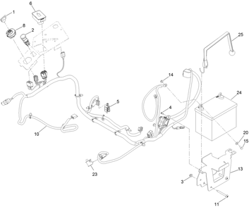 Electrical System Assembly Diagram and Parts List for 74463 404315000-999999999 Toro Lawn Tractor