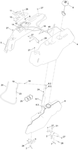 Fuel And Body Styling Assembly Diagram and Parts List for 75763 400000000 - 999999999 Toro Lawn Tractor