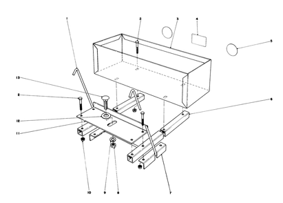 Weight Box Assembly Model No. 59138 (Optional) Diagram and Parts List for 57365 6000001 - 6999999 Toro Lawn Tractor