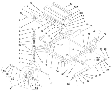 Part Location Diagram of 99-3870-01 Toro BRACKET-FLOORPAN
