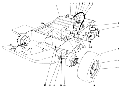 Gas Tank And Air Cleaner Assembly Diagram and Parts List for 30775 100001 - 199999 Toro Lawn Tractor