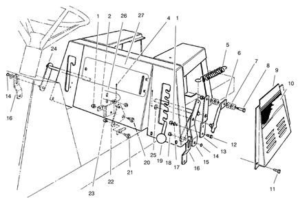 Linkage Assembly Diagram and Parts List for 70089 9900001 - 9999999 Toro Lawn Tractor
