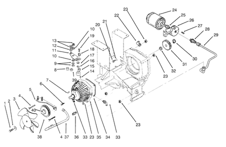 Hydrostatic Transmission Diagram and Parts List for 73421 5900001 - 5901046 Toro Lawn Tractor