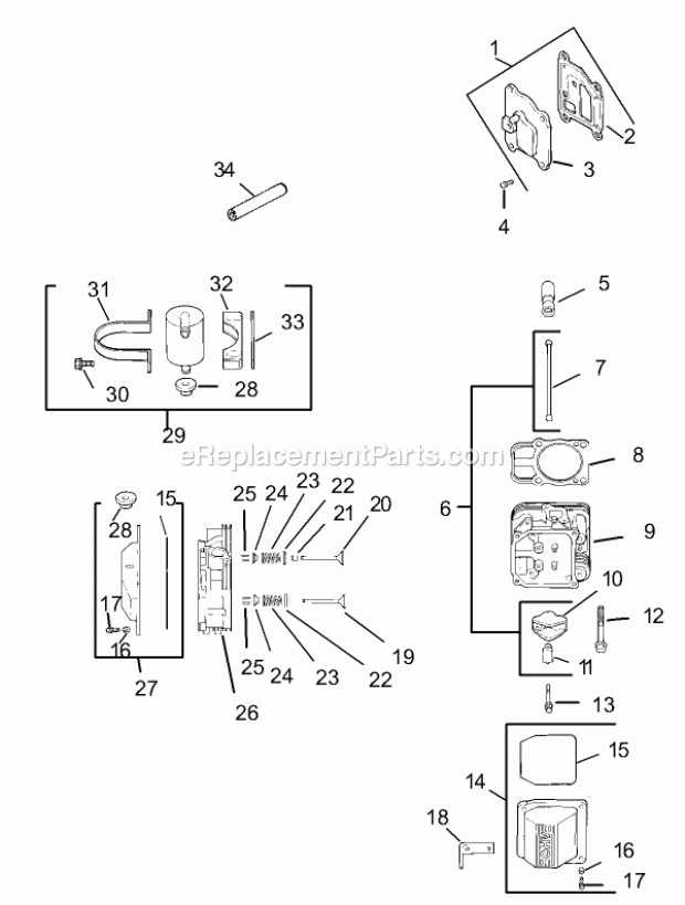 Head/Valve/Breather Assembly Kohler Cv20s Pro Diagram and Parts List for 74177 230007001-230999999 Toro Lawn Mower
