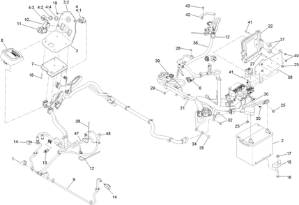 Eletrical Assembly Diagram and Parts List for 74060 402252575-404399999 Toro Lawn Mower