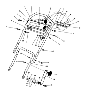 Handle Assembly Diagram and Parts List for 20746C 8000001 - 8999999 Toro Lawn Mower