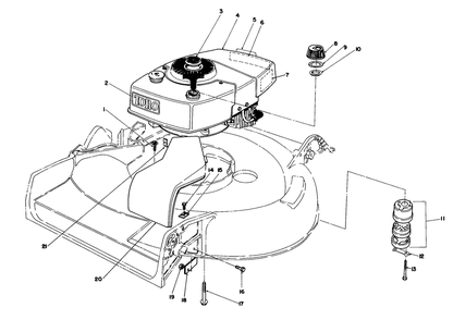 Engine Assembly Diagram and Parts List for 16299C 8000001 - 8999999 Toro Lawn Mower