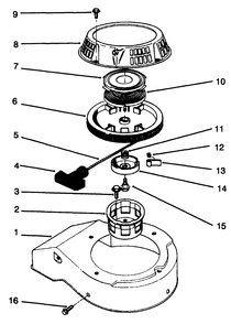 Recoil Assembly (Model No. 47pr4-3) Diagram and Parts List for 22026 5900001 - 5999999 Toro Lawn Mower