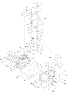 Traction Drive Assembly Diagram and Parts List for 75306 412300000 - 999999999 Toro Lawn Tractor