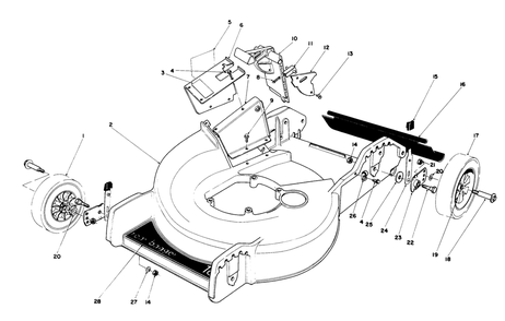 Housing Assembly Diagram and Parts List for 20586 0000001 - 0999999 Toro Lawn Mower