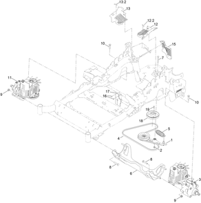 Hydraulic Drive Assembly Diagram and Parts List for 72902TE 412200000 - 999999999 Toro Lawn Tractor