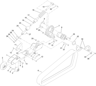 Lh Track Assembly No. 138-0794 Diagram and Parts List for 22327 409940000 - 411509999 Toro Lawn Tractor Accessories
