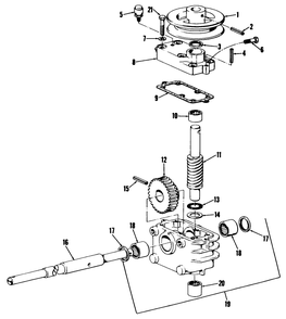 Gear Case Assembly Diagram and Parts List for 23267 1000001 - 1999999 Toro Lawn Mower