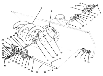 Auger Assembly Diagram and Parts List for 30761 490001 - 499999 Toro Snow Blower