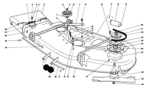 Part Location Diagram of 56-5540-01 Toro ANCHOR-DECK SPRING