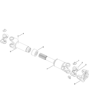 Drive Shaft Assembly No. Au111086a1 Diagram and Parts List for 25403 400000000 - 401399999 Toro Lawn Tractor Accessories